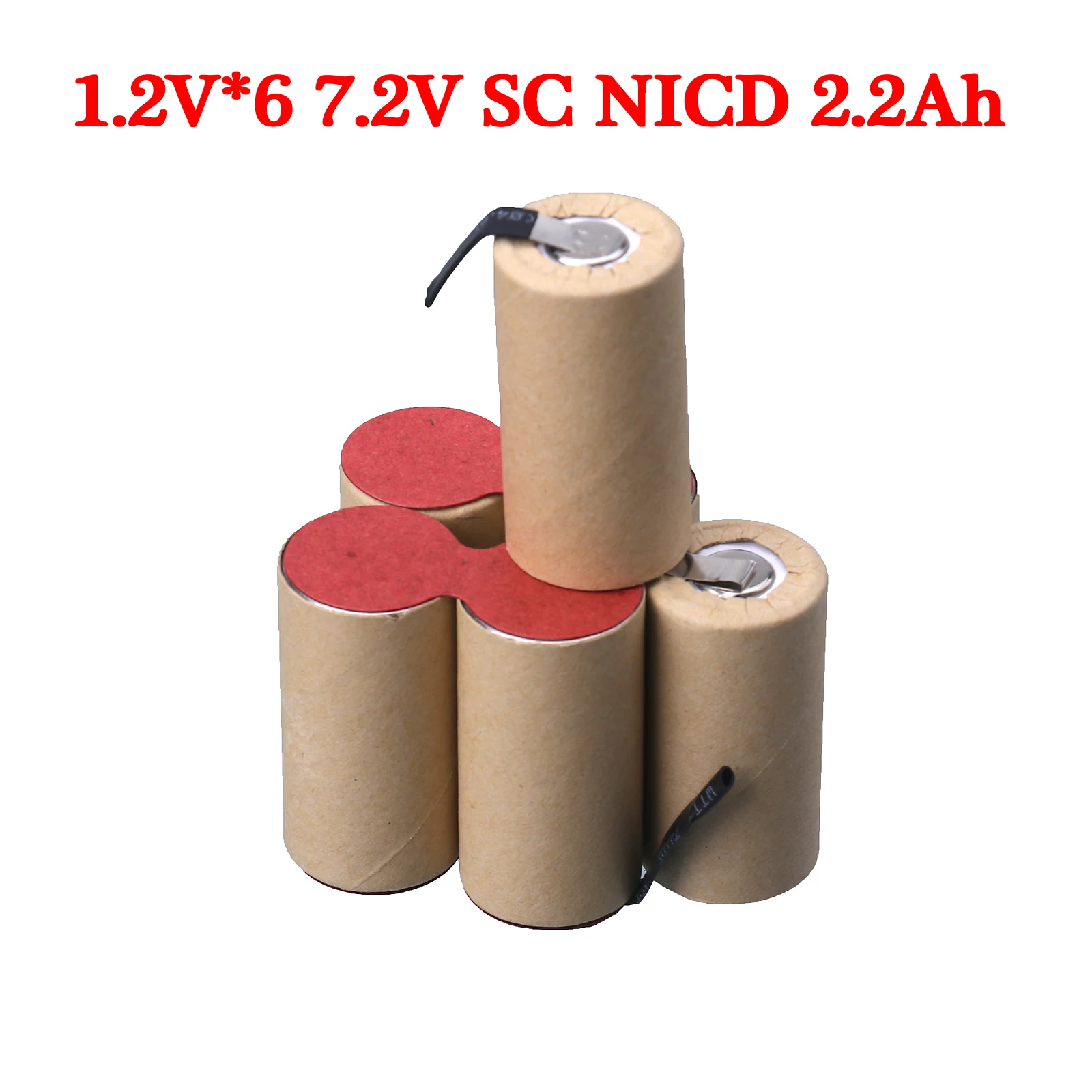 Batterie Ricaricabili Della Batteria Del Sub C Sc 1.2V * 6 1.2 Mah Di Capacità Reale Dei Trapani Elettrici Della Batteria 2200 V Sc Per I Cacciaviti