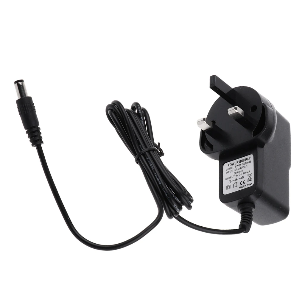 UK Plug 9V DC Guitar Effects Pedal Adapter Charger Power Supply 144cm Cable