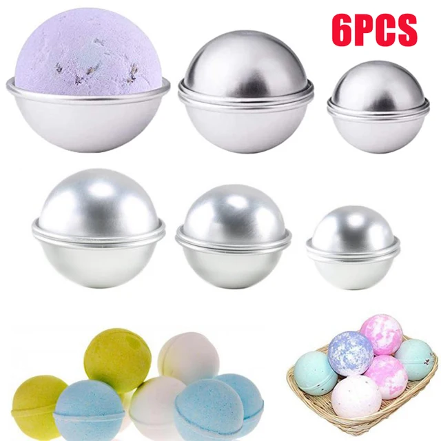 6Pcs DIY Bath Bombs Molds Sphere Soap Mold Multiple Sizes Round Ball Molds Supplies for Soap Making Bathroom Soap Make Tools
