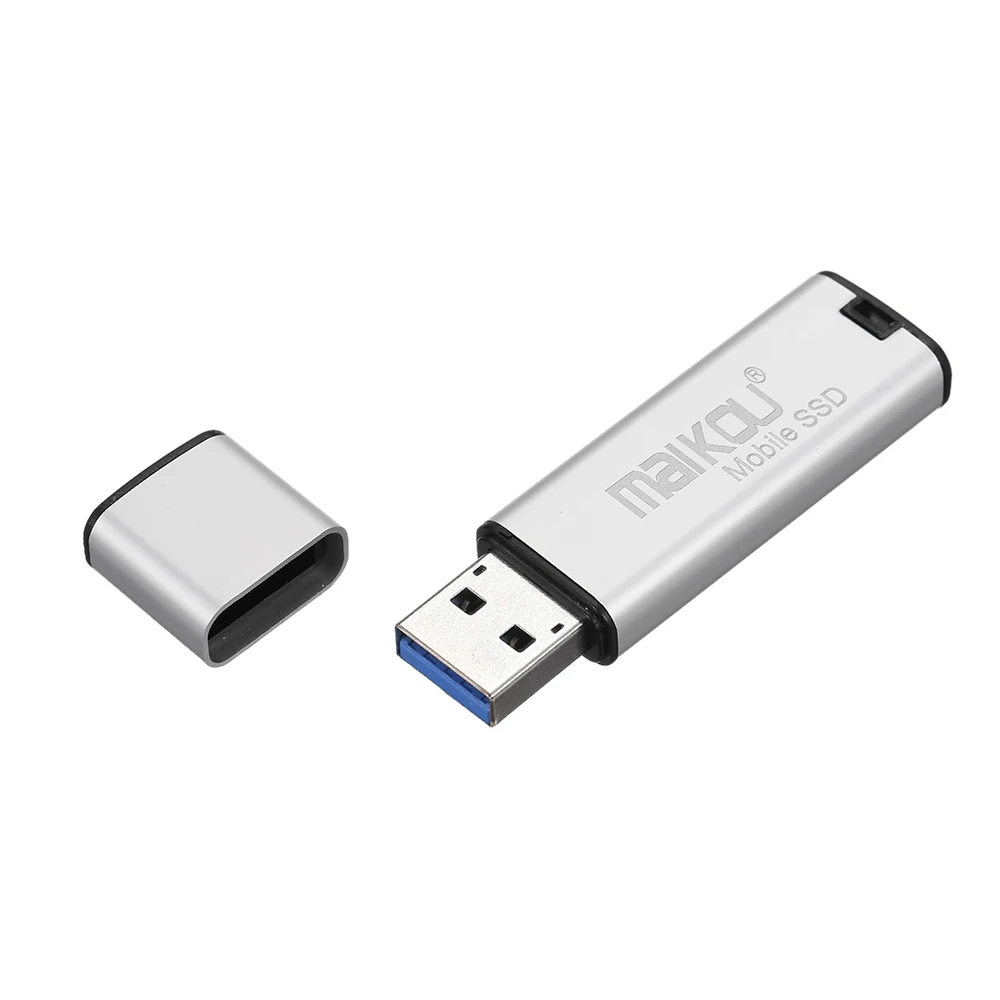 Мобильный Внешний SSD 64G 128G 256G USB жесткий диск вращающийся высокоскоростной USB флэш-диск USB3.0 Внешний SSD для ПК компьютера - Цвет: Silver