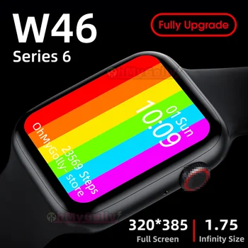 

W46 smart watch IP68 waterproof Wireless charging ECG heart rate sport men reloj smartwatch PK amazfit IWO 12 8 W26 X6 X7 clock