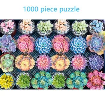 

Succulent Plants Puzzle 1000 Piece Adult Children Puzzle Interesting Toy Paper Assembed Jigsaw Education Toy