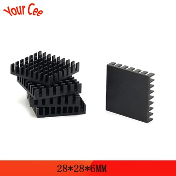 

10 pcs Radiator Aluminum Heatsink Extruded Profile Heat Dissipation For Electronic 28X28X6mm Drop ship