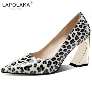 

Lapolaka 2020 Hot Fashion Cow Leather Mix Color Strange Style Shoes Woman Pumps Pointed Toe Slip-On Office Pumps Women Shoes