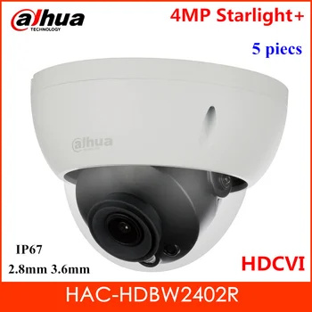 

4MP Starlight+ HDCVI Camera HAC-HDBW2402R Max. 30fps Smart IR Good Night Vision Audio in interface Waterproof Survillance camera