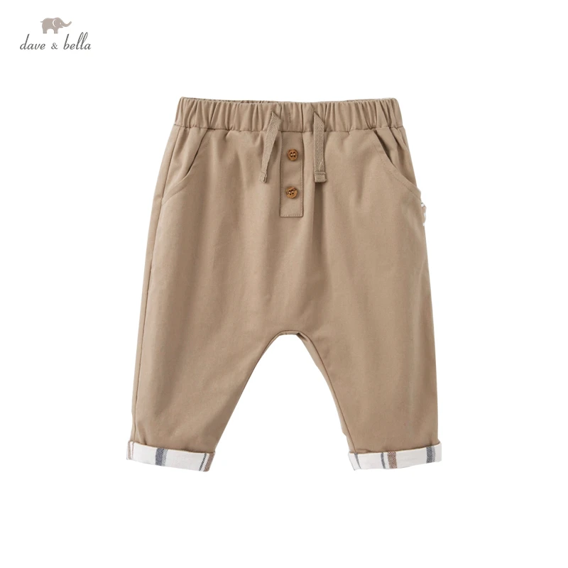 

DBA18787 dave bella autumn baby boys fashion solid pockets pants children full length kids boy pants infant toddler trousers