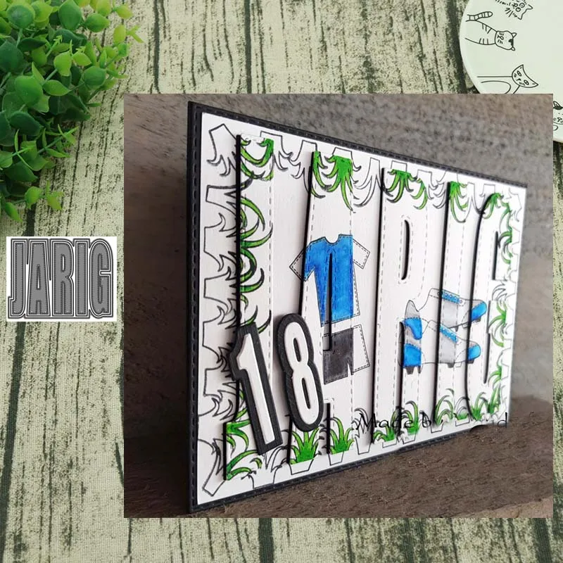 Металлические режущие штампы, рождественские буквы JARIG, бумага для скрапбукинга, нож, форма, лезвие, трафареты, штампы
