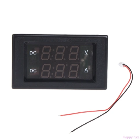 100V 20A Dual Digital Voltmeter Ammeter Volt Amp Tester Gauge Meter Red+Green LED R2LC
