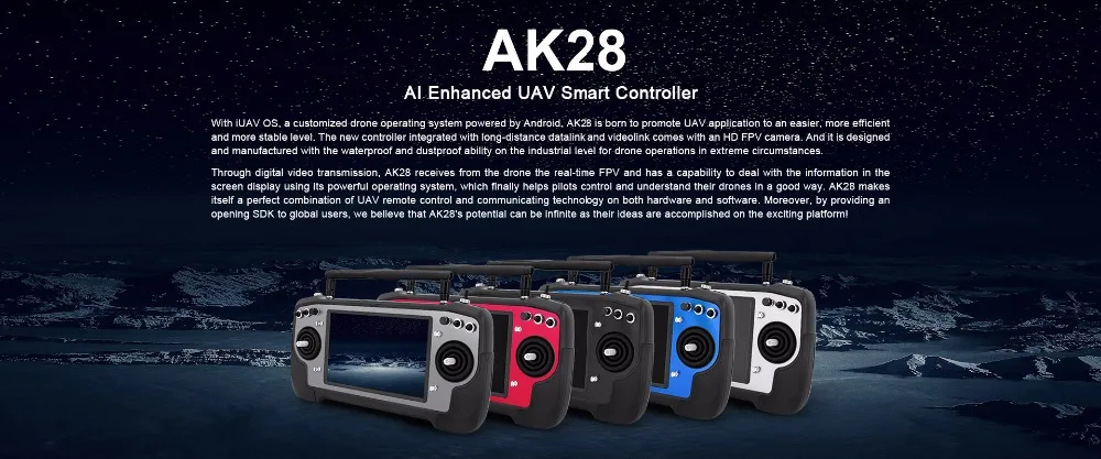 SIYI AK28 пульт дистанционного управления FPV HD камера Встроенный gps цифровая передача изображения 3in1Agricultural распыление Дрон