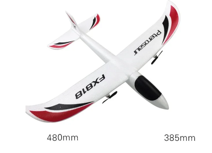 Hotty Toy High Quality 48cm RC Drone with Fixed wing glider 2.4G 4CH 200M fly time 25-40min anti-fall RC plane aircraft
