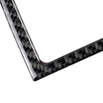 

Interior Navigation Panel Cover GPS Trim Black Decoration Carbon Fiber