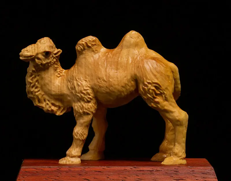 

D088ca -8X6.5X3 CM Carved Boxwood Carving Figurine - Camel