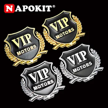 

2PCS 3D Metal VIP MOTORS Logo Car Emblem Badge Sticker Decal Mortorcycle Car Decorative Styling