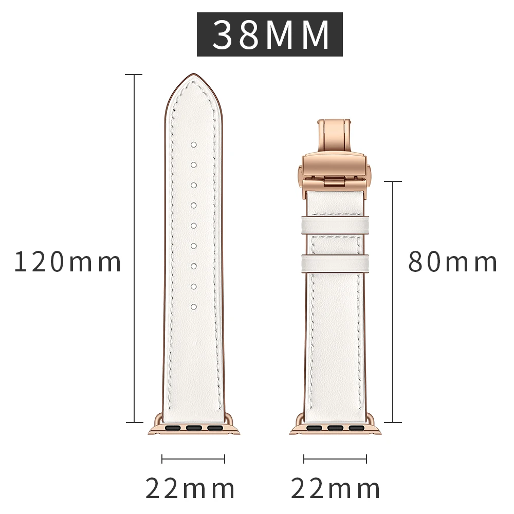 Кожаный ремешок для apple watch band 44 мм 40 мм, 42 мм, 38 мм, версия наручных часов iwatch apple watch 5/4/3/2/1 браслет Rosegold бабочка туфли с ремешком и пряжкой