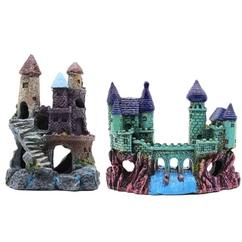 

Resin Castle Aquarium Decorationish Tank Mountain Cave Fish Betta Hideout House