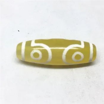

High Quality Natural Yellow Agate 7 Eyes Loosing Beads Jewelry Making Tibetan Dzi Beads Amulet Collectiable Free Shipping