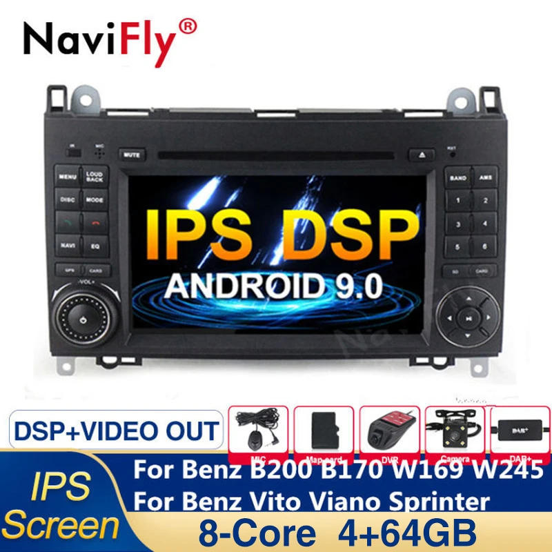 8 ядерный Android 9 0 ips DSP автомобильный dvd мультимедийный плеер для Mercedes Benz Sprinter B200
