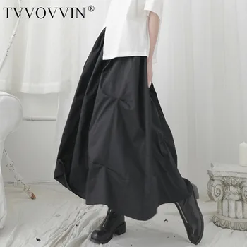 

loose High Elastic Waist Black Pleated Brief Temperament Half-body Skirt Women Fashion Tide Spring Autumn 2020 GTCZ