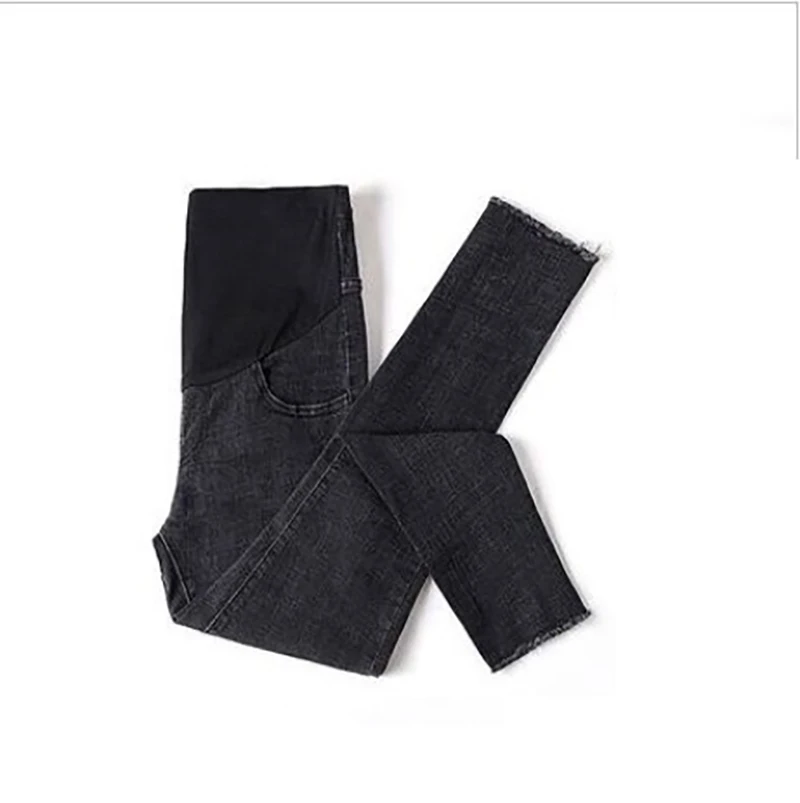 Одежда для мам; эластичные мягкие джинсы для беременных, обтягивающие, для беременных брюки Симпатичные Брюки для беременных Для женщин одежда на весну и лето - Цвет: Snowflake black 1
