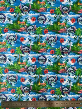 

50cm*110cm 100% Cotton Tree Green Printed Fabric Flat Cloth Diy Handmade Tablecloth Pillow Curtain Apron Soft Baby Cotton