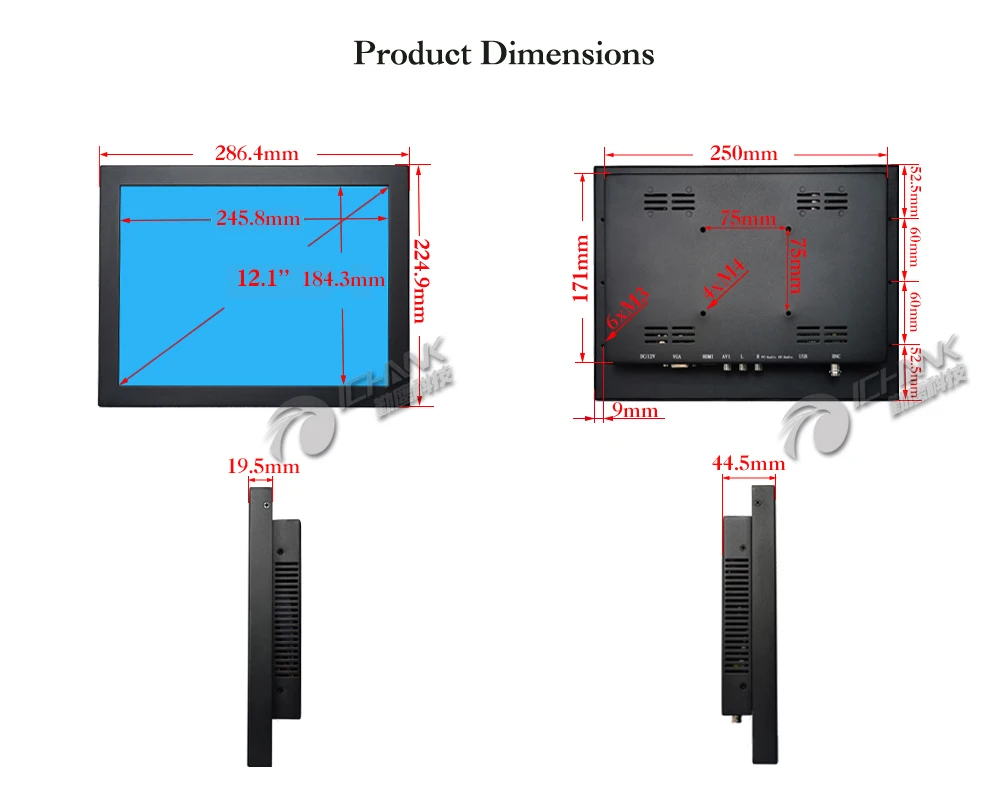 ZB120TC-V592D/12," дюймов 1024x768 HDMI анти-помех металлический корпус светодиодный драйвер 10 пятиточечный емкостный сенсорный экран ЖК-дисплей Экран Дисплей монитор