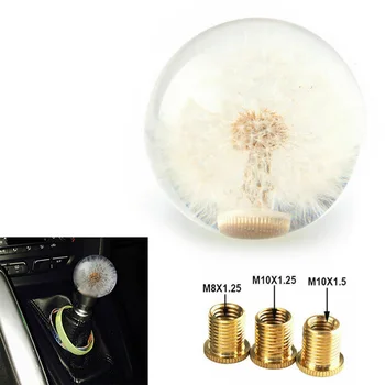 

New Arrival High Quality Universal 70MM Racing Crystal Ball Real Flowers Shift Knob Shift Head