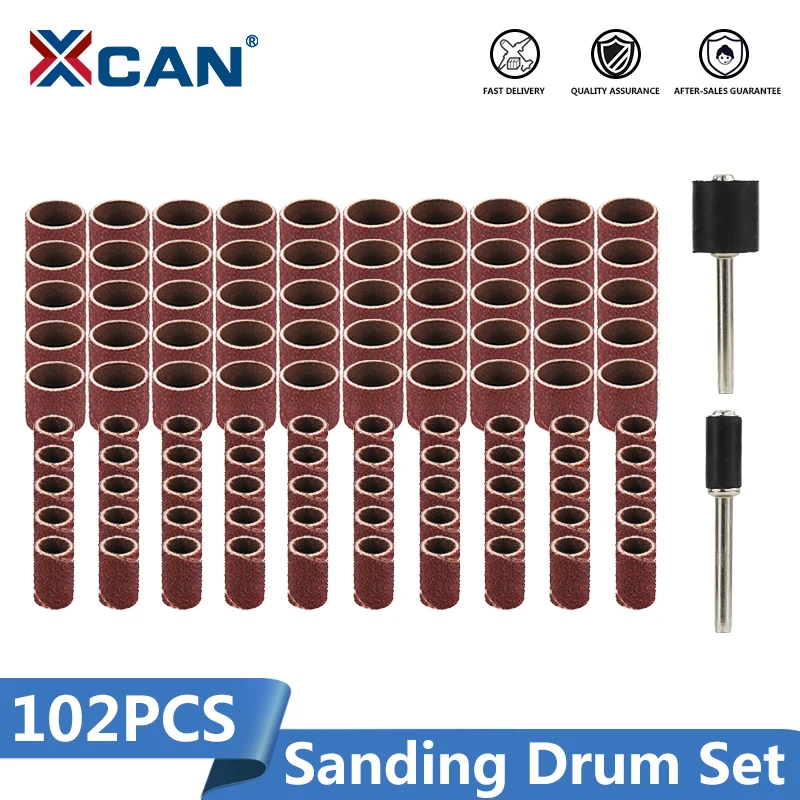 XCAN 80 # шлифовальные ленты 102 шт./компл. 1/4 1/2 дюймов шлифовальный барабан набор с 3 175