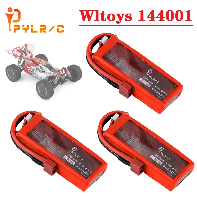 

Литий-Полимерный Аккумулятор 7,4 В, 3200 мАч для Wltoys 1:14, 144001, запчасти для радиоуправляемых машинок, игрушек, аккумулятор для радиоуправляемого автомобиля Wltoys 144001, 1-5 шт., батарея 7,4 В, T-разъем