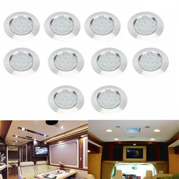 

10Pcs LED Downlight Round Recessed Lamp 12V Led Bulb Bedroom Kitchen Motorhomes Indoor Waterproof Ultra Thin LED Spot Lighting