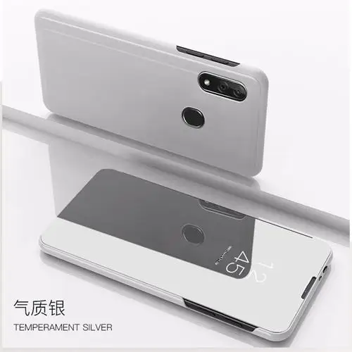 Для zte V10 Vita чехол роскошное умное зеркало откидная крышка для zte V10Vita аксессуар для zte Blade V10 Vita 6,26 дюймов Fundas Coque - Цвет: Silver