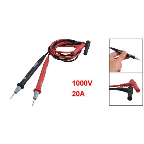 Цифровой мультиметр 1000V 20A Тестовый Кабель зонд красный черный