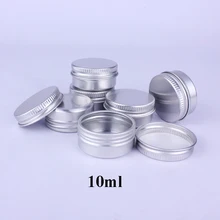 300 шт 10 г/10 мл алюминиевый, оловянный банка металлические контейнеры контейнер для бальзама пустые свечи в баночках крем горшок коробка