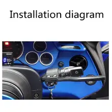 Plastic/AluminumAluminium Racing Car Styling Adjustment Steering Wheel Turn Rod Extension Turn Signal Lever Position Up Kit