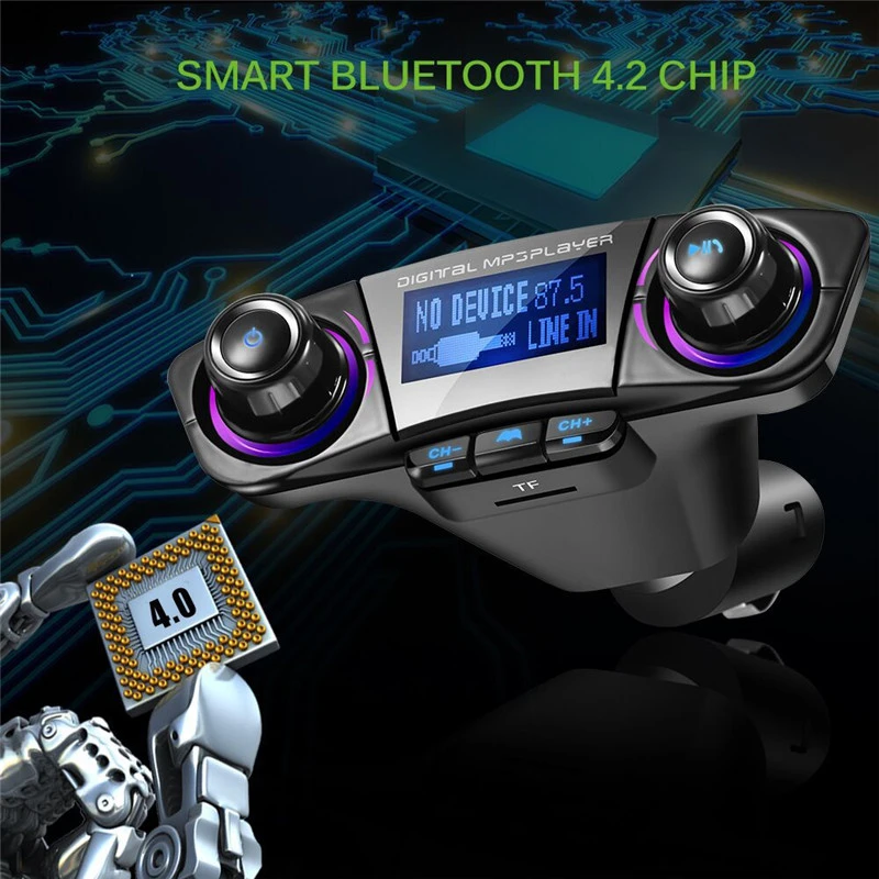 Автомобильный MP3-плеер Bluetooth прикуриватель зарядное устройство авто двойное зарядное устройство USB автомобиль ручной музыки автомобильное зарядное устройство 12 В разъем