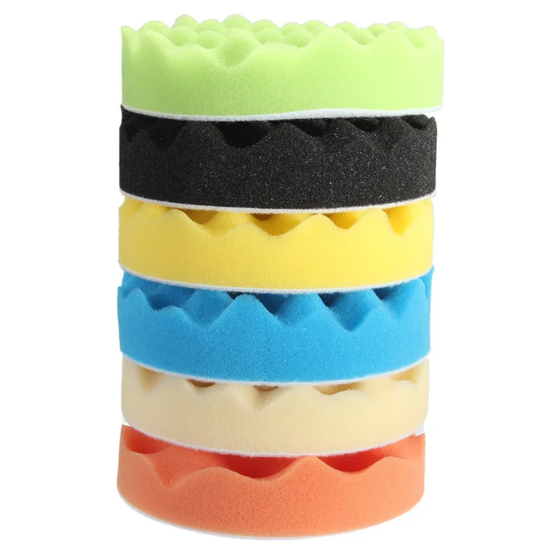 Car Polishing Pad 9Pcs/Set 5 inch 125mm Sponge Waxing Car Polisher Drill Wheel Polisher Removes Scratches Kits