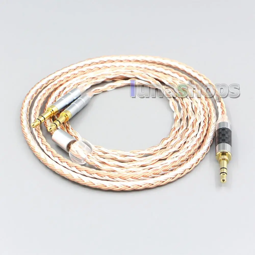 LN007007 16 Core OCC Silver Plated Mixed Headphone Earphone Cable For Onkyo A800 Headphone 3 5mm Pin