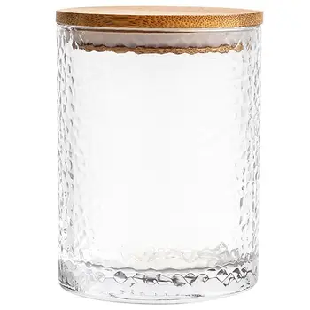 

Glass Sealed Can Food Storage Tank Bamboo Lid Tea Canister Candy Storage Container Glass Sealed Jar Food Storage Jar