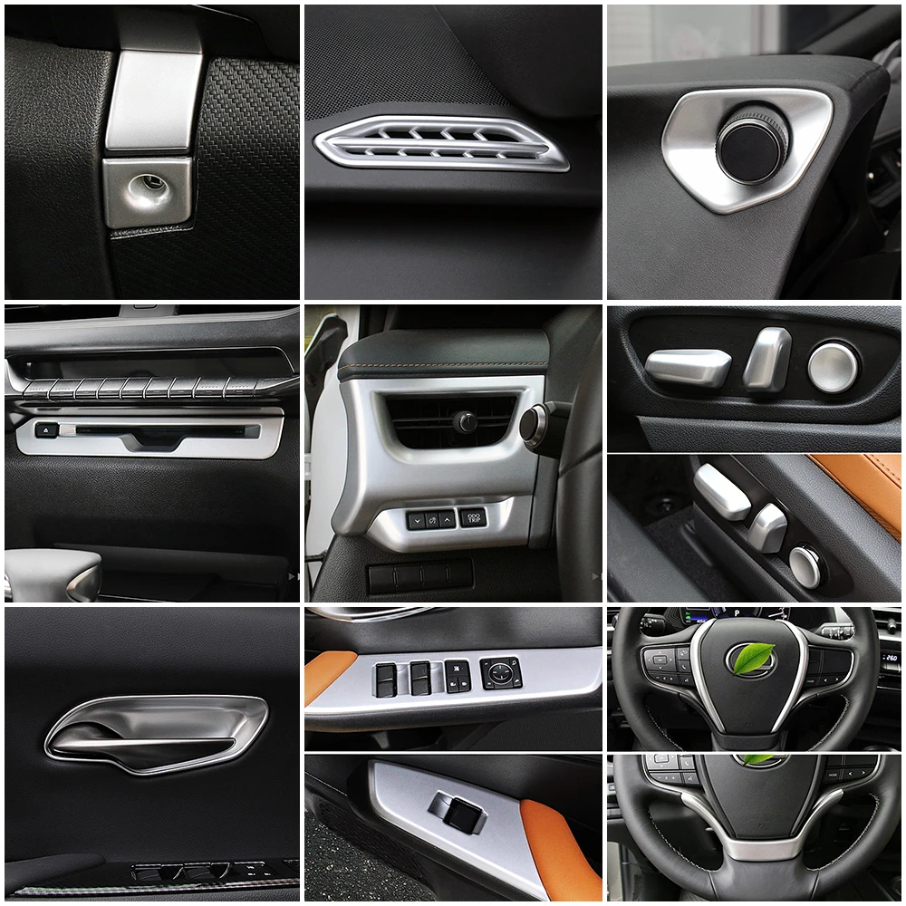 Per Lexus Ux Ux200 Ux250 2018-2022 Interni Auto Controllo Centrale Modifica Cornice Copertura Trim Esterno Styling Argento Opaco Refit