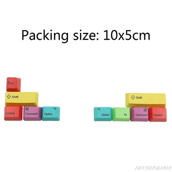 

Replaceable Mac/WIN Mechanical Keyboard Keycaps OEM Profile PBT CMYK Modifiers 10 Keys -Laser Engraved Keycaps N16 20 Dropship