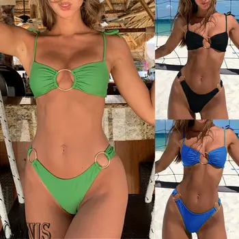 

New 2020 Summer Sexy Womens Bandage Swimwear Swimsuit Push Up Padded Bikini Set Bathing Suit