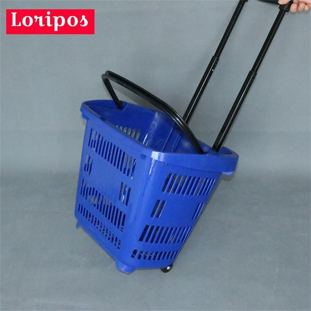 Cesta de plástico con asas la compra, accesorio almacenamiento para supermercado, tienda de conveniencia|Soportes estanterías de almacenamiento| - AliExpress