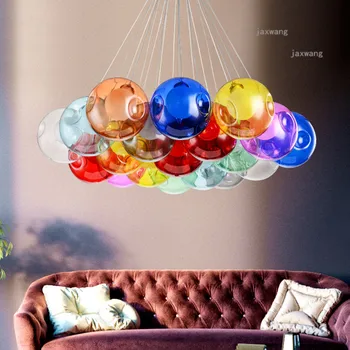 

Nordic Glass LED Chandeliers Modern Warm Loft Chandelier Lighting Bedroom Restaurant Pendant Lamp Lights Ceiling Chandelier