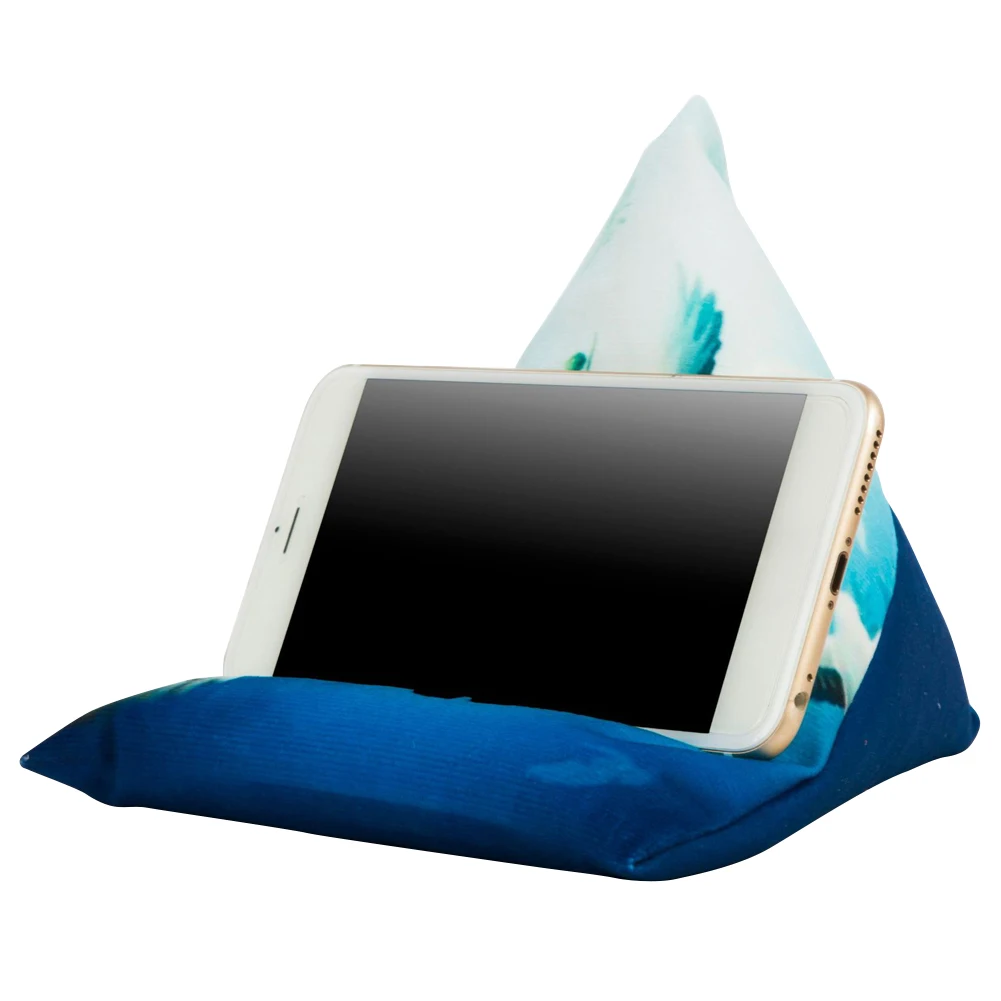 Подушка для планшета, телефона, планшета, iPad, подставка для планшета, держатель для подушки, универсальные подставки для телефона, многоугольный диван, кровать, диван, для чтения - Цвет: Синий