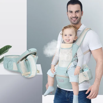 

Infant Baby Carrier Backpack Baby Hip Seat Ergonomic Carrier Soft Breathable Air Mesh Kangaroo Baby Sling Wrap 0-36 months