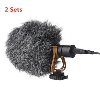 

2 sets Camera Video Microphone Recording Mic w/Shock Mount for iPhone/Android Smartphone,Canon/Nikon DSLR and Camcorder YouTube