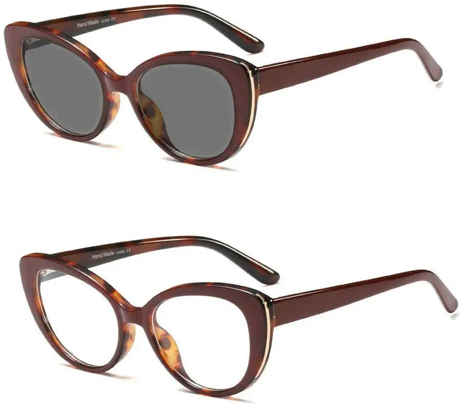 Модные маленькие красные солнцезащитные очки с кошачьей оправой, мульти фокус, фотохромные очки для чтения, винтажные очки для чтения, очки FML