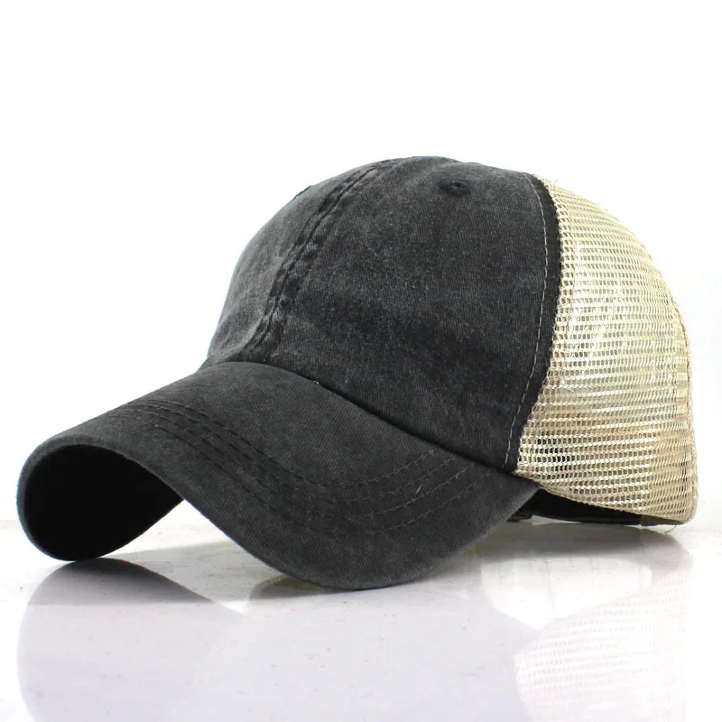 Горячие Ретро кепки-бейсболки для мужчин Casquette Промытые сетки Кепка-бейсболка грязная булочка летняя шляпа Женская регулируемая хип хоп шляпы - Цвет: W03