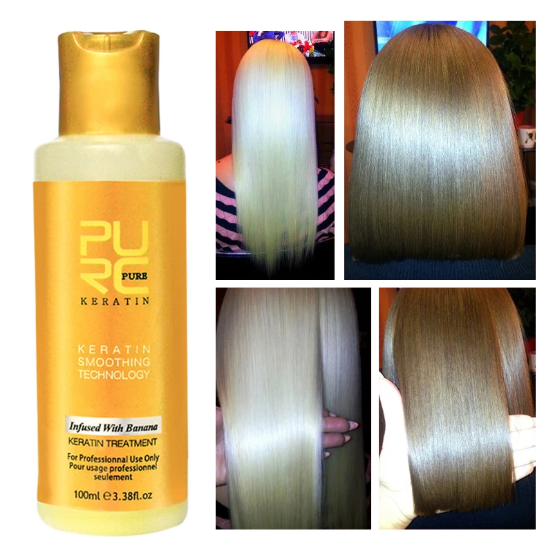 12% Keratin Hair Repair Treatment Hair Straighten Purifying Shampoo for straightening damage hair Supple Smooth Hair Care TSLM2