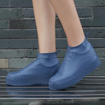 

New Hot Recyclable Silicone Overshoes Reusable Waterproof Rainproof Men Shoes Covers Rain Boots Non-slip Washable 5 Colors S/M/L