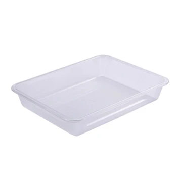 

Transparent Acrylic Trays Rectangular Tray Serving Fruit Vegetable Food Tray Anti-skid Recycled FPing